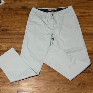Tailor Vintage Light Blue Canaan Mens 34x32 Luxe Performance Golf Pants Slim Fit